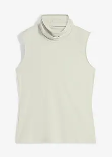 Ärmlös topp med polokrage, av elastisk polyamid, bonprix