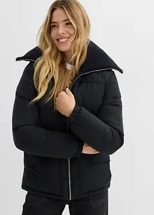 Quiltad jacka med teddykrage, bonprix