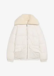 Quiltad jacka med teddykrage, bonprix