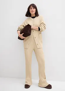 Stickad kofta av mjuk viskosmix, bonprix