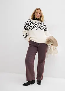 Lusemönstrad oversizetröja, bonprix