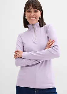 Ribbstickad topp av mjuk viskosmix, bonprix