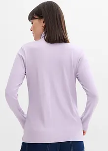 Ribbstickad topp av mjuk viskosmix, bonprix