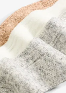 Strumpa med flätmönster (3-pack), bonprix