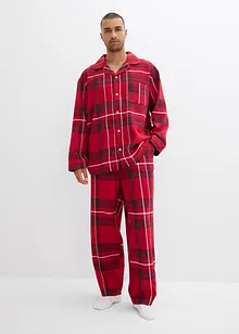 Flanellpyjamas i mjuk bomull med presentpåse, bonprix
