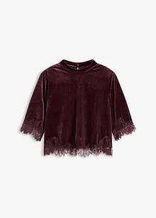 Sammetstopp med spets, bonprix