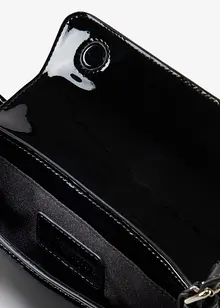 Handväska med lackad look, bonprix