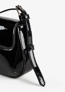 Handväska med lackad look, bonprix