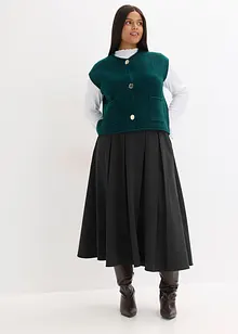 Stickad väst med dekorativa knappar, bonprix