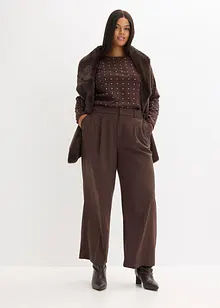 Långärmad topp med strassapplikation, bonprix