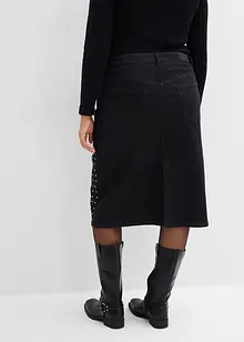 Jeanskjol med strassapplikation, bonprix