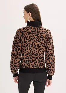 Tröja med krage och dragkedja, bonprix