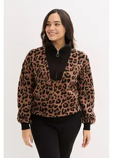 Tröja med krage och dragkedja, bonprix