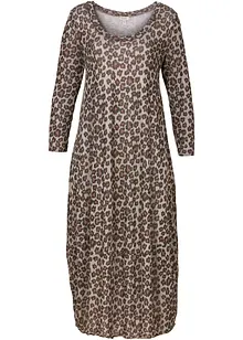 Trikåklänning i midilängd, bonprix