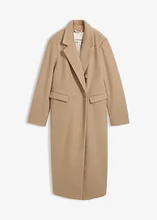 Dubbelknäppt kappa med yllelook, bonprix