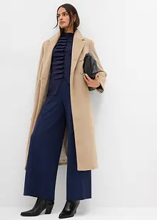 Dubbelknäppt kappa med yllelook, bonprix