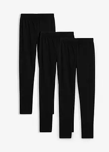 Termoleggings i elastisk bomullsmix (3-pack), bonprix