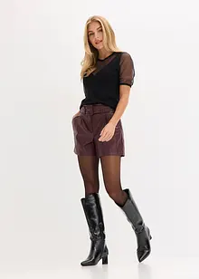 Shorts i skinnimitation, med skärp, bonprix
