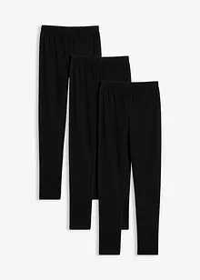 Termoleggings i elastisk bomullsmix (3-pack), bonprix