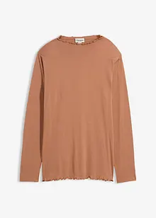 Långärmad topp av bomullsmix, bonprix