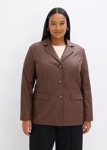 Lång kavaj i skinnimitation, bonprix