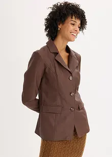 Lång kavaj i skinnimitation, bonprix