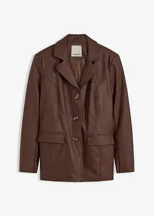 Lång kavaj i skinnimitation, bonprix