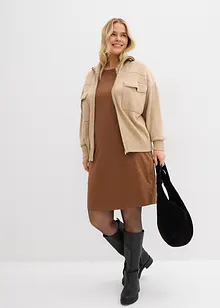 Jerseyklänning av bomull med stretch (2-pack), bonprix