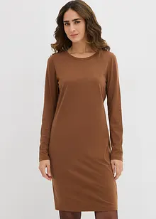 Jerseyklänning av bomull med stretch (2-pack), bonprix