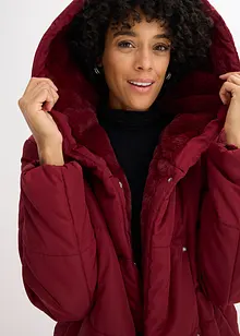 Täckjacka med besättning i fuskpäls, bonprix