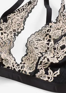Bralette av tvåfärgad spets, bonprix
