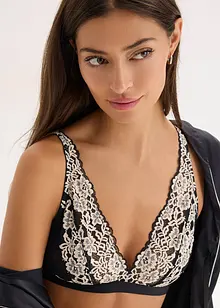 Bralette av tvåfärgad spets, bonprix