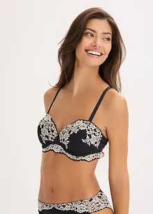 Balconette-BH med tvåfärgad spets (2-pack), bonprix