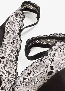 Bralette utan bygel med ekologisk bomull och spets, bonprix