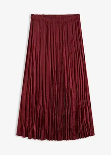 Maxikjol i krinklat material av satin, bonprix