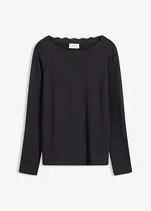 Punto di Roma-topp med vågig halsringning, bonprix