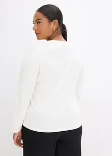 Långärmad topp med placerat tryck, bonprix