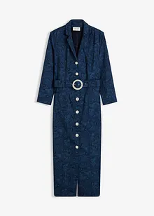 Twillklänning med skärp (set i 2 delar, bonprix