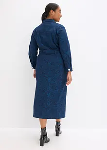 Twillklänning med skärp (set i 2 delar, bonprix