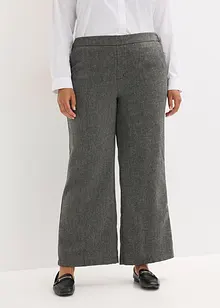 Bootcut-byxa i tweed-look, bonprix