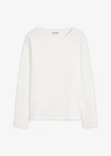 Långärmad topp med ärmar av poplin, bonprix