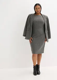 Fodralklänning av tweedliknande material, bonprix