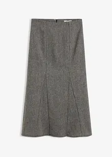 Lätt klockad kjol med tweedlook, bonprix