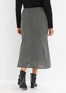 Lätt klockad kjol med tweedlook, bonprix