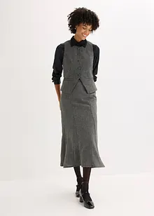 Väst med glencheckrutigt mönster, bonprix