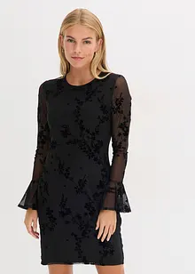 Miniklänning med mesh, bonprix