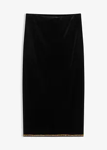 Midikjol med strass, bonprix