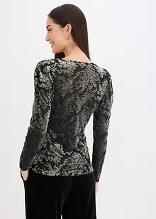 Långärmad topp av sammet, bonprix
