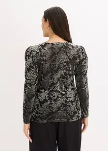 Långärmad topp av sammet, bonprix