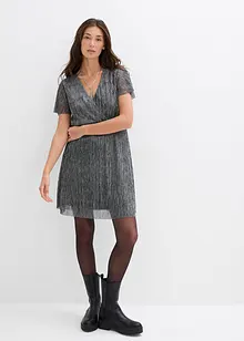 Kort, glittrig klänning, bonprix